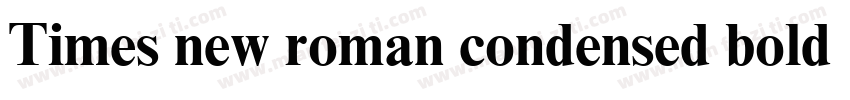 Times new roman condensed bold字体转换